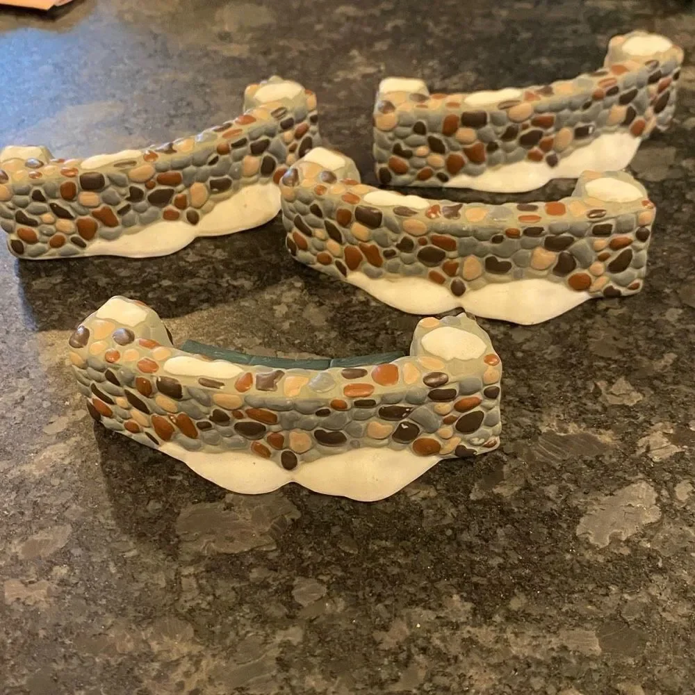 Dept 56 Curved Stone Benches